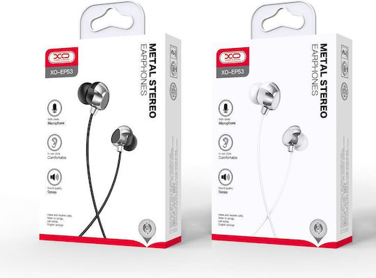 XO Ep53 In-ear Handsfree Ακουστικά με Βύσμα 3.5mm Λευκό