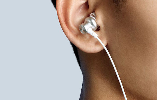 Joyroom JR-EL115 În ureche Handsfree cu două căști cu mufă 3.5mm Argintiu