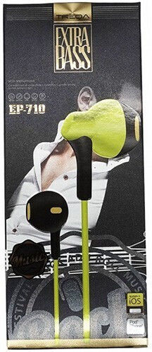 Treqa EP-710 Earbuds Freisprecheinrichtung Kopfhörer mit Stecker 3.5mm Grün