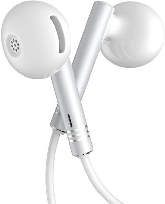 JR-EW06 In-ear Handsfree Ακουστικά με Βύσμα 3.5mm Ασημί