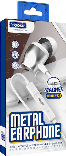 Yookie Y-627 In-Ear Freihändig Kopfhörer mit Stecker Blitzschlag Weiß