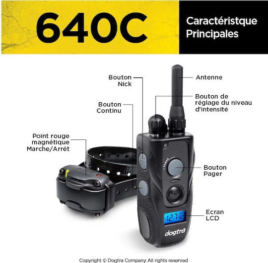 Dogtra 640C Ηλεκτρικό Κολάρο Εκπαίδευσης Σκύλου με Εμβέλεια 600m