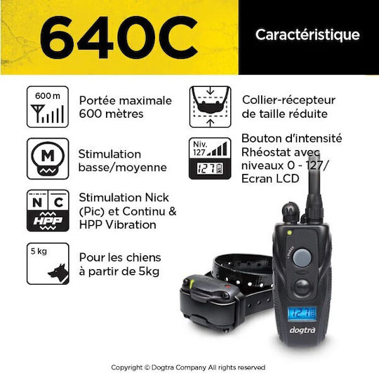 Dogtra 640C Ηλεκτρικό Κολάρο Εκπαίδευσης Σκύλου με Εμβέλεια 600m