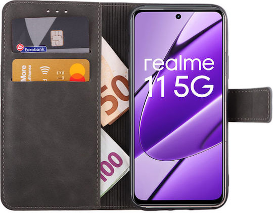 Lime Essential Magnet Book Δερματίνης Γκρι (REALME 11 5G)