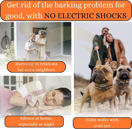 Dog Training Shock Collar Anti Barking Orange