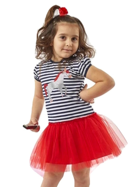 Evita Kids Dress Tulle red