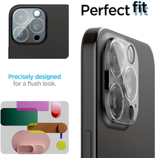 Spigen Cover Optik.tr Camera Protection Tempered Glass Transparent for the iPhone 14 Pro / 14 Pro Max / 15 Pro / 15 Pro Max