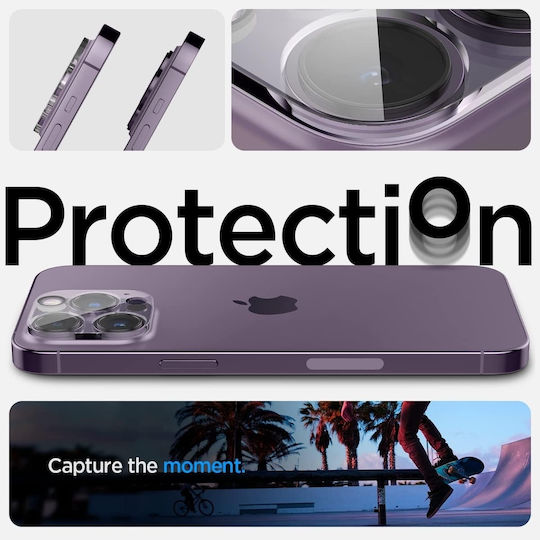 Spigen Cover Optik.tr Camera Protection Tempered Glass Transparent for the iPhone 14 Pro / 14 Pro Max / 15 Pro / 15 Pro Max
