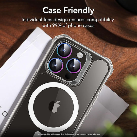 ESR Armorite Camera Protection Tempered Glass Chromatic for the iPhone 15 Pro / 15 Pro Max.