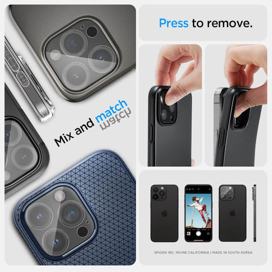 Spigen Cover Optik.tr Camera Protection Tempered Glass Transparent for the iPhone 14 Pro / 14 Pro Max / 15 Pro / 15 Pro Max