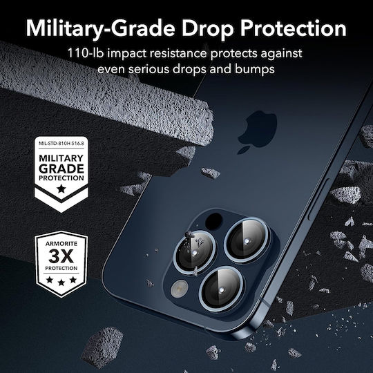 ESR Camera Protection Tempered Glass Blue for the iPhone 15 Pro / 15 Pro Max