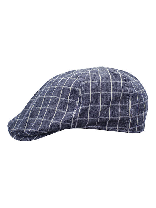 Ανδρικό Καπέλο Τραγιάσκα Βαμβακερή καρό Μπλε Μέγεθος: 58εκ