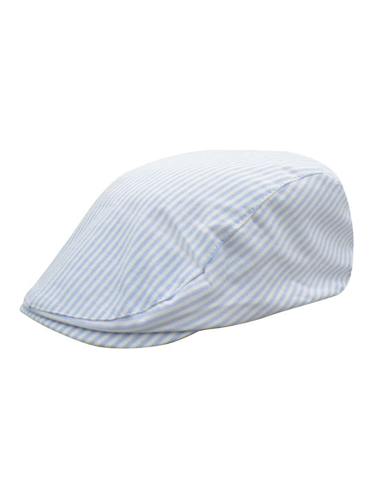 Men's Striped Cotton Trilby Hat Blue