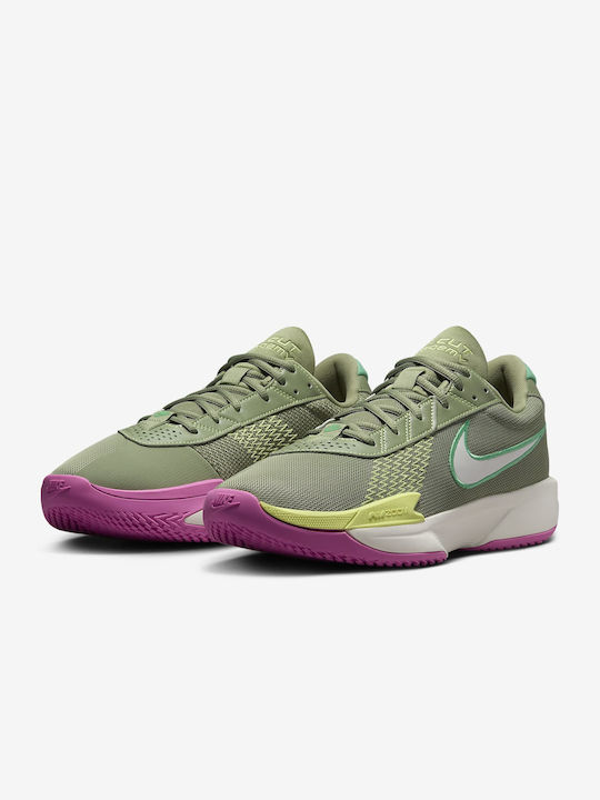 Nike G.T. Cut Academy cu talpă joasă Pantofi de baschet Oil Green / Spring Green / Light Lemon Twist / Sail