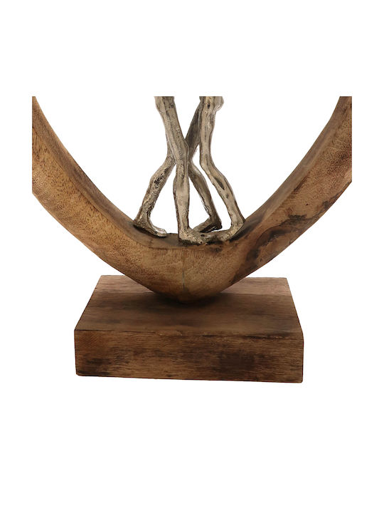Inart Dekorative Herz Vrame aus Aluminium 32x9x35cm 1Stück