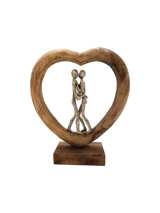 Inart Dekorative Herz Vrame aus Aluminium 32x9x35cm 1Stück