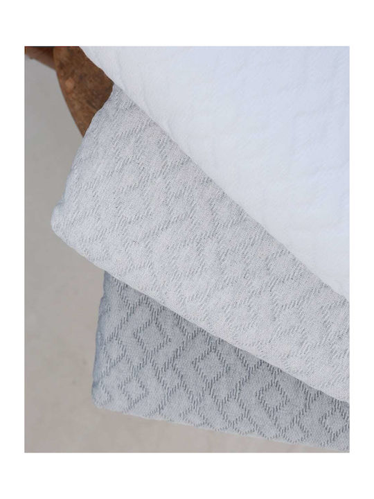 Pennie Augerinos Pique Blanket King Size 260x280cm Soft Gray