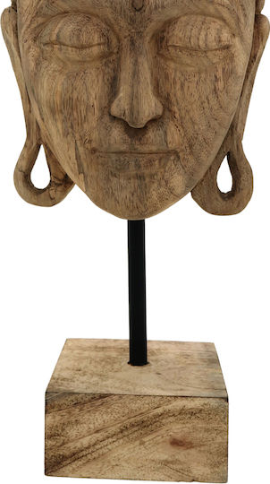 Inart Dekorativer Buddha aus Holz Mask 20x18.5x48.5cm 1Stück