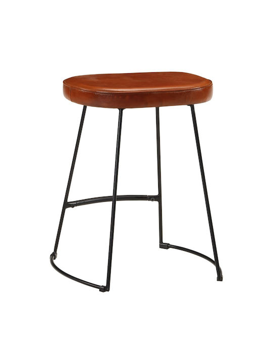 Stool Bar Upholstered with Leatherette Dark Brown 2pcs 40x29.5x53cm
