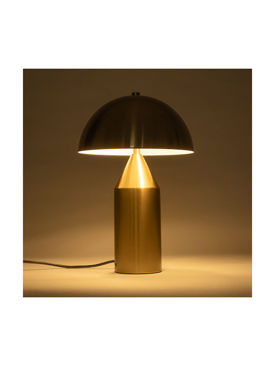 GloboStar Metal Table Lamp for Socket E27 with Gold Shade and Base