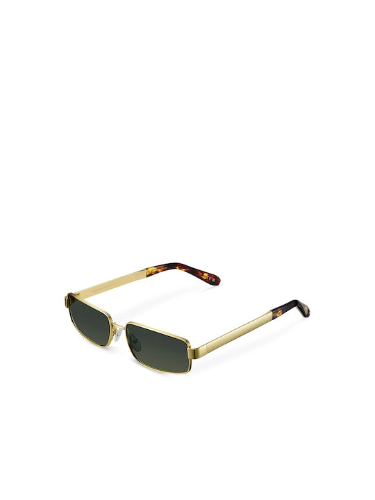 Meller Jelani Unisex Sunglasses with Gold Metallic Frame and Green Polarized Lens JE-GOLDOLI