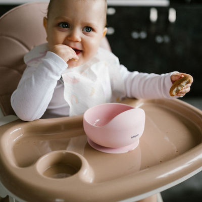 Babyono Baby Food Bowl made of Silicone Pink