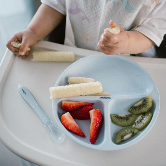 Babyono Baby Food Plate made of Silicone Blue