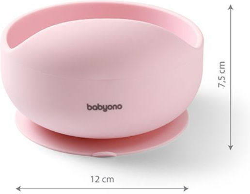 Babyono Baby Food Bowl made of Silicone Pink