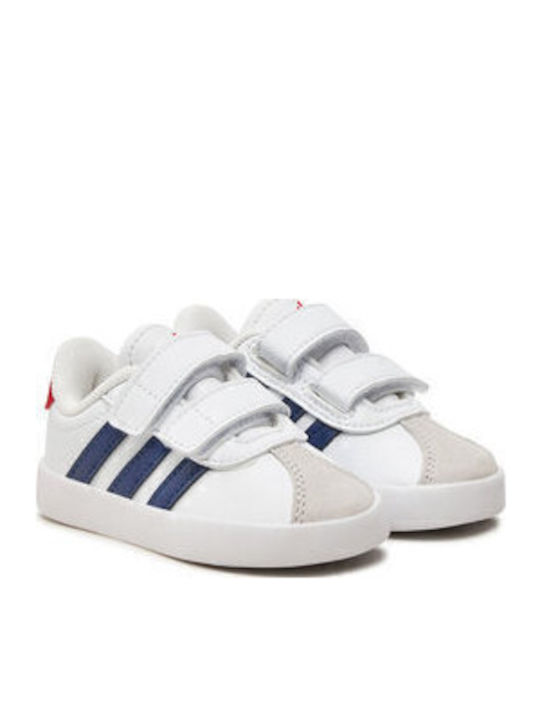 VL Court 3.0 Cf Kids Sneakers With Hoop & Loop Closure White