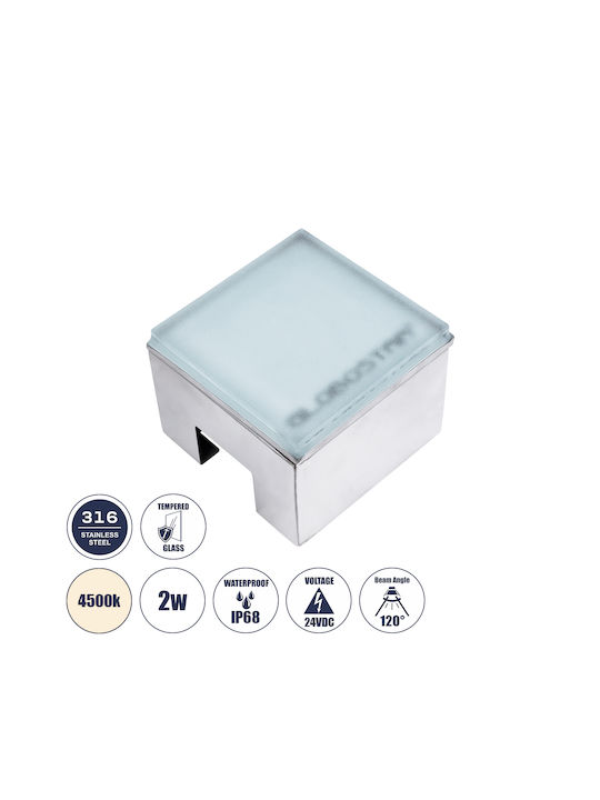 GloboStar Σποτ Δαπέδου LED 2W 8x10cm GloboStar Σποτ Δαπέδου LED 2W 8x10cm