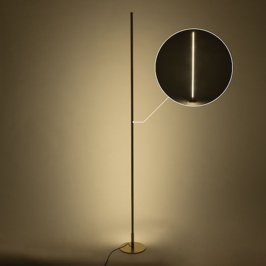 GloboStar Daluma LED Floor Lamp H160xW18cm. with Adjustable White Light 2640lm Gold