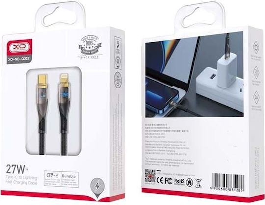 XO Braided USB-C to Lightning Cable 27W Χρυσό 1m (16.005.0281)