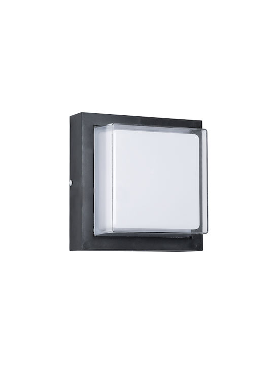 GloboStar Nexus Square Wandmontierte Außenbeleuchtung Deckenleuchte LED IP65 10W mit Natürliches Weiß Licht 17x17x9cm