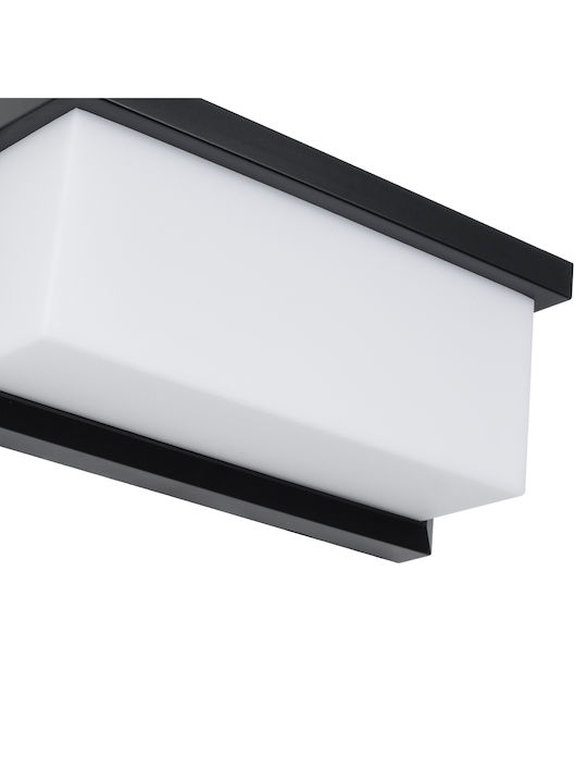 GloboStar Cityscape Wall-Mounted Outdoor Ceiling Lamp LED IP65 18W with Natural White Light 23.5x11x10cm
