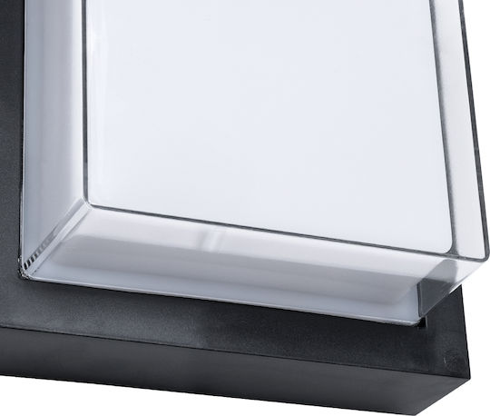 GloboStar Nexus Square Επιτοίχια Εξωτερική Πλαφονιέρα LED IP65 10W με Φυσικό Λευκό Φως 17x17x9εκ.