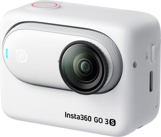 Insta360 GO 3S Standard Edition 128GB Action Camera 4K Ultra HD 360° Capture Underwater with Screen 2" and Wi-Fi White