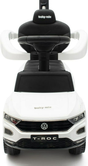 BabyMix Baby Lauflernhilfe Ride On mit Elterngriff für 12+ Monate Weiß