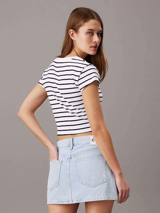 Calvin Klein Women's T-shirt Striped RIGE