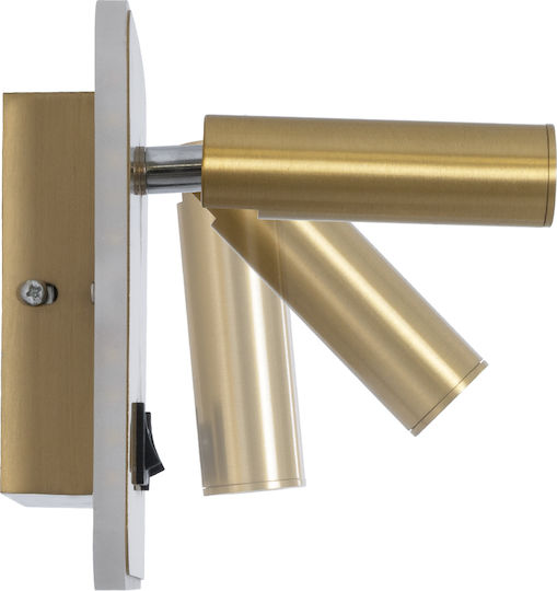 GloboStar Lady-S Modern Lamp Wall with Integrated LED and Natural White Light Gold 15x7cm
