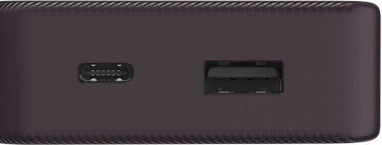 HAMA Colour 10 Power Bank 10000mAh with USB-A Port and USB-C Port Plum
