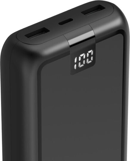 HAMA Performance 20 Power Bank 20000mAh με 2 Θύρες USB-A και Θύρα USB-C Γκρι