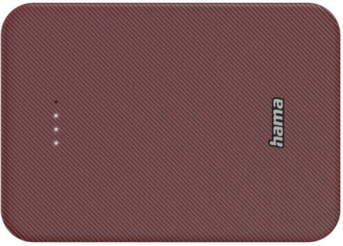 HAMA Colour 10 Power Bank 10000mAh με Θύρα USB-A και Θύρα USB-C Κόκκινο