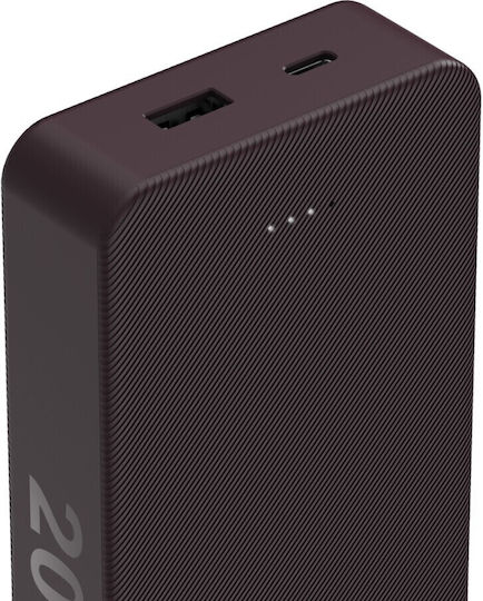 HAMA Colour 20 Power Bank 20000mAh with USB-A Port and USB-C Port Plum