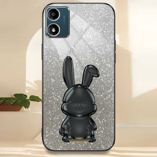 Gradient Glitter Back Cover Silicon Negru (Moto E13)