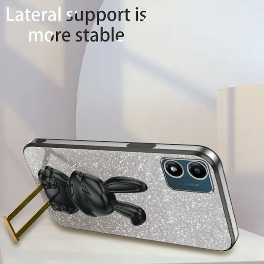 Gradient Glitter Back Cover Silicon Negru (Moto E13)