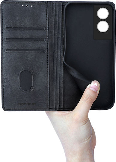 Sonique Vintage Magnet Wallet Synthetic Leather / Plastic / Silicone Black (TCL 50 SE)