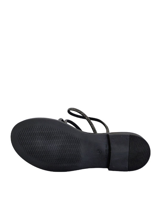Leder Flache Sandalen für Damen Anatomisch in Silber Farbe