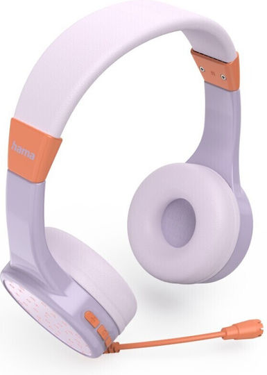 HAMA Teens Guard II Wireless On Ear / Over Ear Multimedia Headphone with Microphone Bluetooth / USB-C Purple
