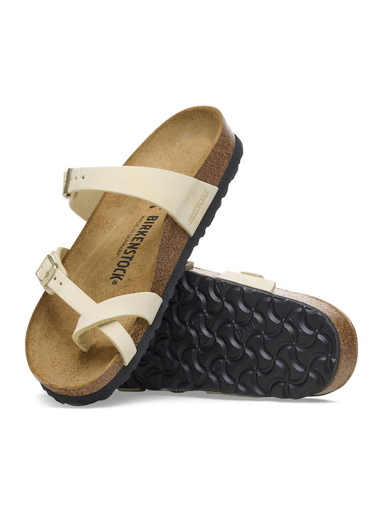 Mayari Women's Flat Sandals in Ecru Color Narrow Fit