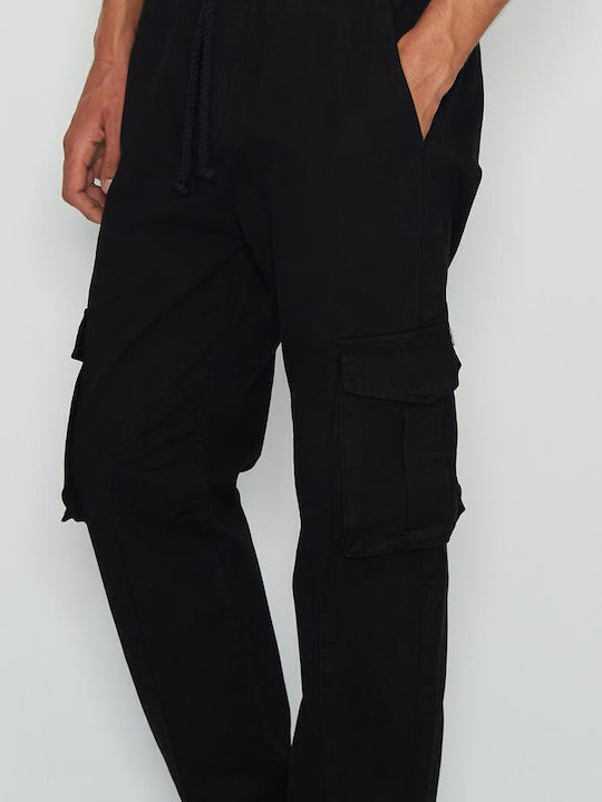 Dama Tesatura Pantaloni Cargo Black